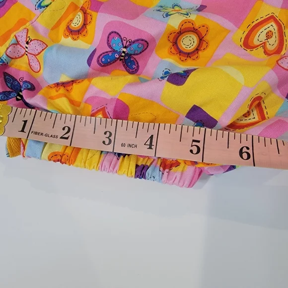 Smocked Bubble Chicken Noodle San Francisco Romper Multi Color Size 9M Flowers - Picture 10 of 12